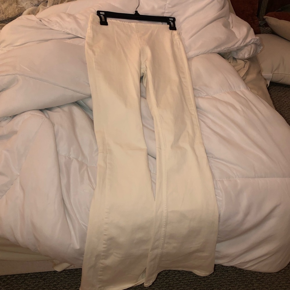 Free people white flare jeans